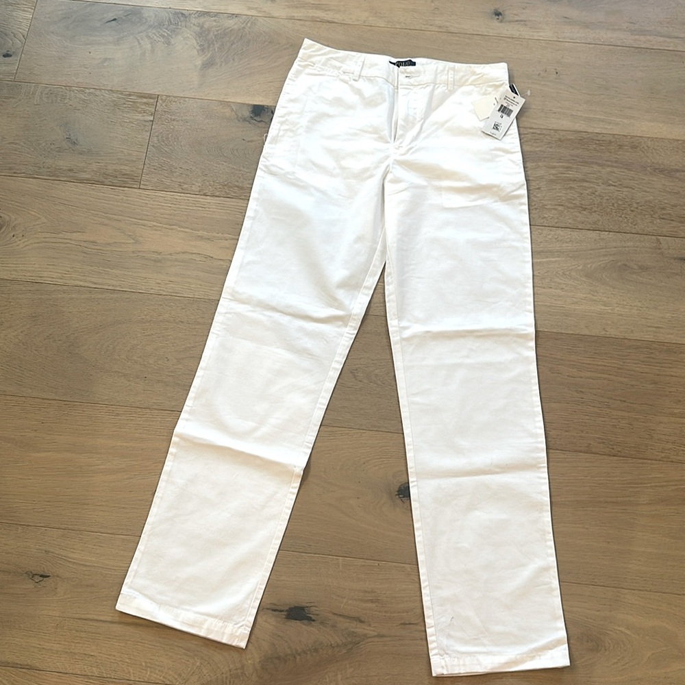 Ralph Lauren Polo Boy White Chino, Pants, Size 18, NWT